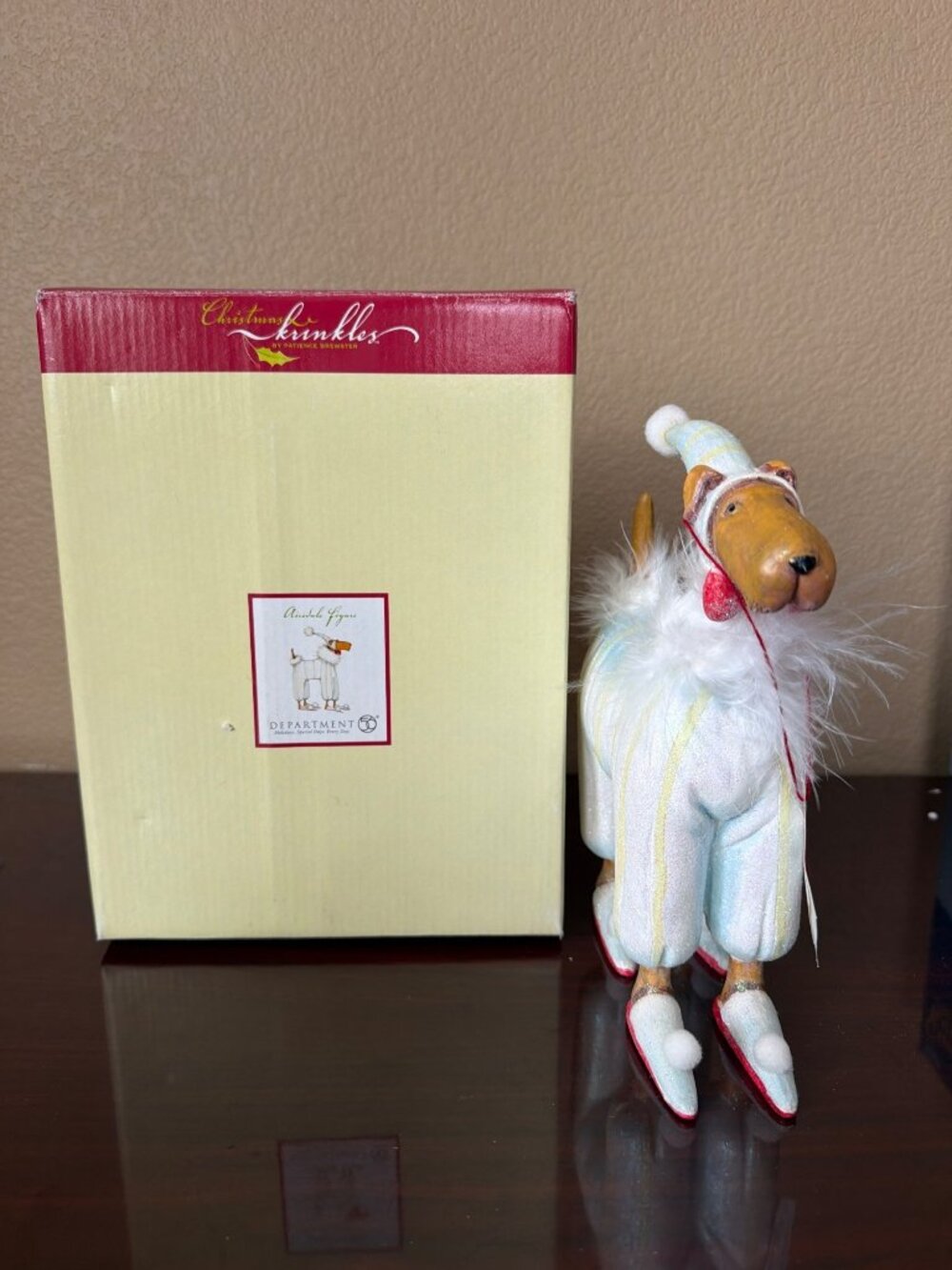 Dept 56 Patience Brewster Krinkles Airedale Figure Dog in Pajamas 56.36607 NEW